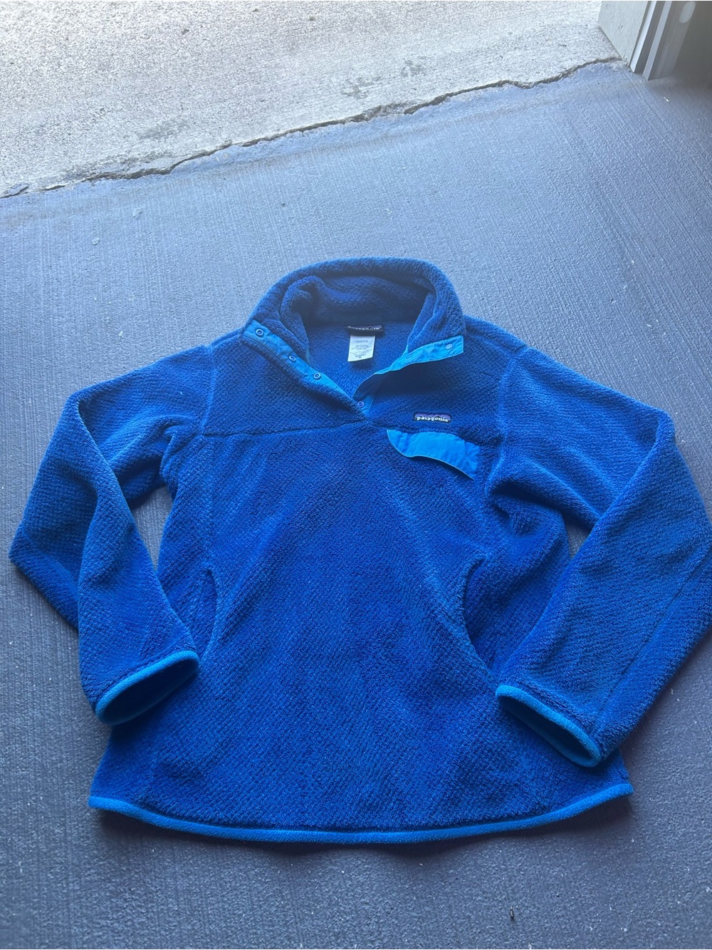 Patagonia Blue Fleece Snap Pullover